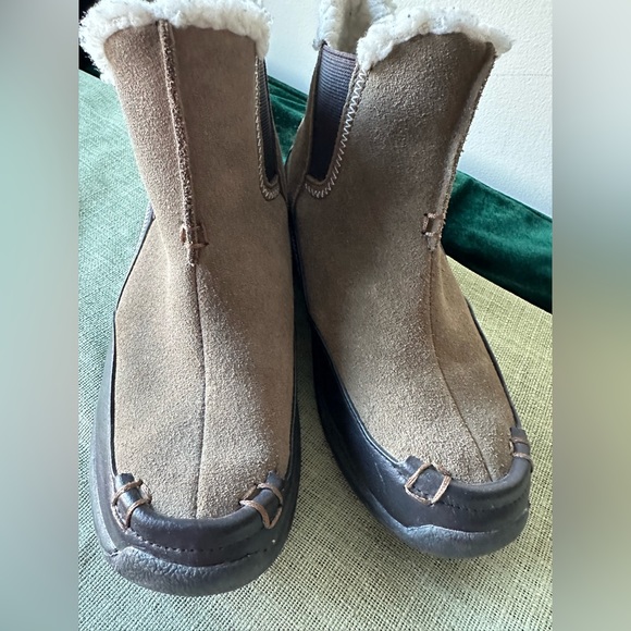 New Landsend ankle slip on shearling lined boots - Picture 2 of 10